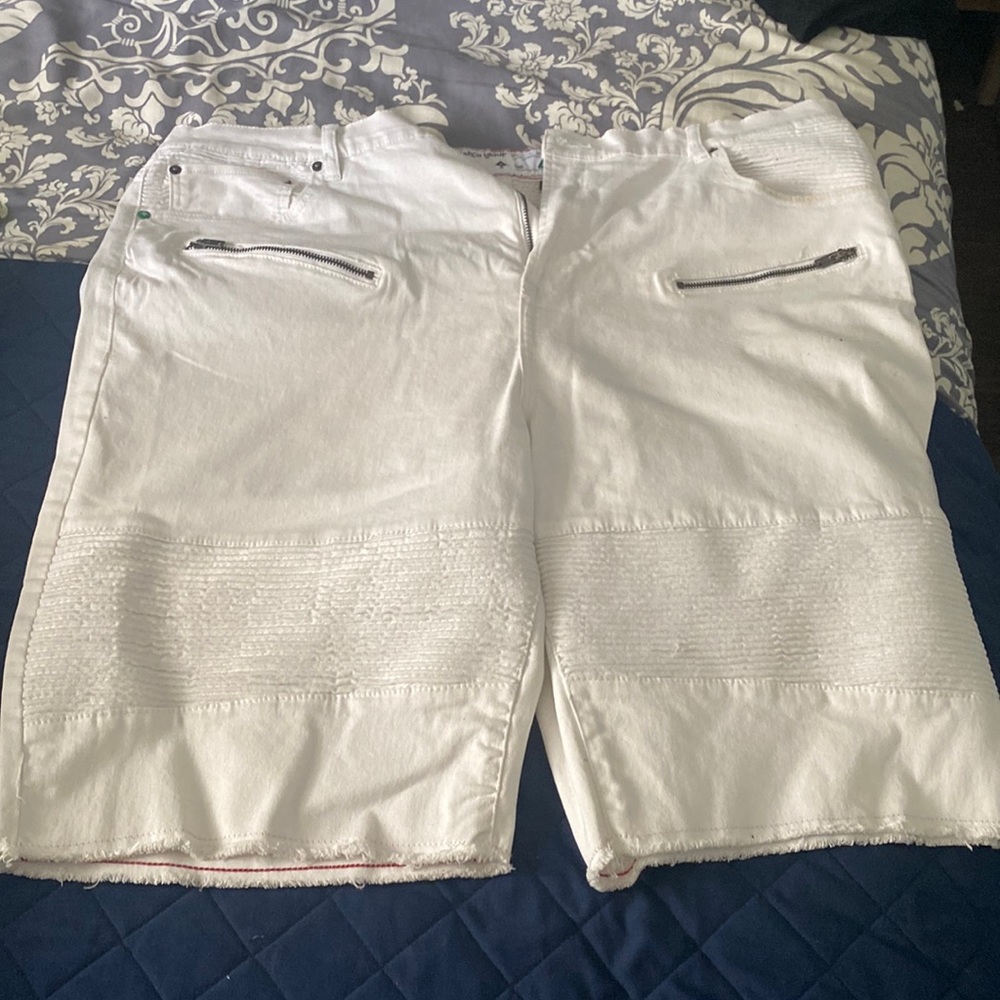 LRG moto jean shorts